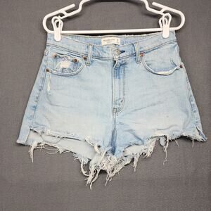 Abercrombie & Fitch Shorts Womens 29|8 The Cut Off High Rise Denim Curve Love
